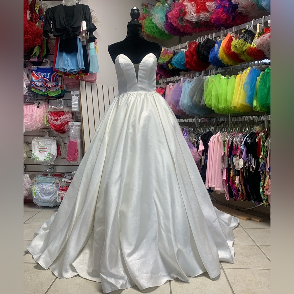Jonathan Kayne Wedding Prom Pageant Homecoming Ballgown Dress w/pockets & train